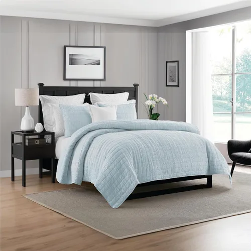 Miniatura 7 de Swift Home Ligero de gran tamaño, ultra suave, lavado con enzimas, textura arrugada, relleno de mezcla de algodón transpirable, juego de colcha de 3