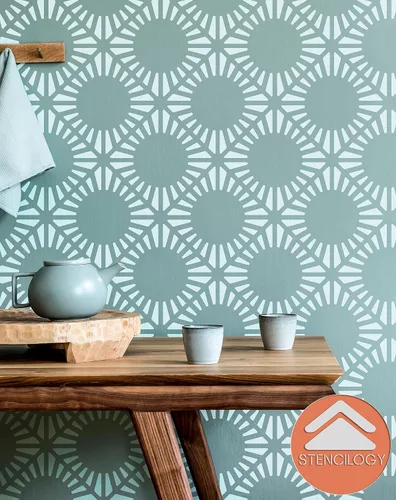 Miniatura 5 de STENCILOGY® / ARNO - Plantilla de pared XL de 24 "x 35", plantillas de pared grandes para pintar, Plantillas para paredes, Plantilla de pared