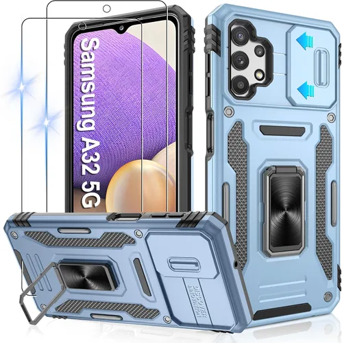 Miniatura 194 de Gritup para Samsung Galaxy S22 Funda con protectores de pantalla HD de 2 paquetes y cubierta deslizante para la cámara, protección contra caídas