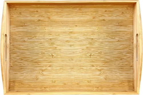 Miniatura 9 de Bandejas de bambú con tablas de cortar 16.5"x11.8" (42x30cm con asa, el set incluye platos de 0.63" (1.6cm) de grosor 1xHexágono 12.5" (32cm) +