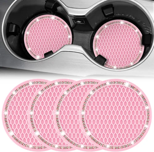 Miniatura 10 de JUSTTOP - Portavasos para automóvil, paquete de 2 unidades, universal, antideslizante, soporte para tazas, accesorios para interiores de automóvil