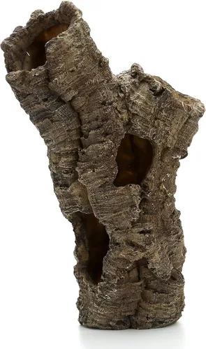 LYL LEYOULAND Gran piel de reptil, 12", decoración de acuario, escondite territorial de peces, casa de escondite, decoración de reptiles pecera dec