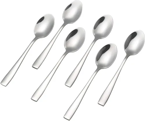 Miniatura 7 de Asking Cucharas de café Demitasse de 12 piezas, mini cuchara de café, 5.04 pulgadas Cuchara pulida espejo cubiertos, cucharas pequeñas de acero
