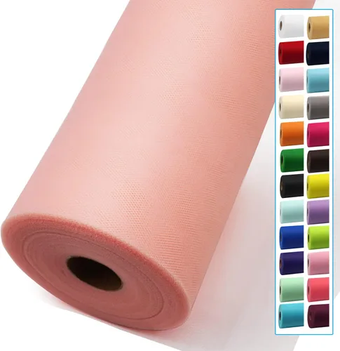 Miniatura 60 de Rollos de tela de tul dorado antiguo de 54 pulgadas por 10 yardas, rollo de tela de tul para bodas, decoraciones de Navidad, envoltura de regalos