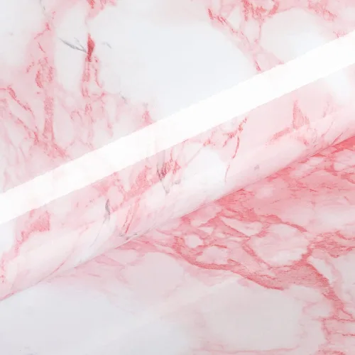 Miniatura 8 de Livelynine - Papel adhesivo impermeable de mármol rosa para encimeras, papel de contacto de mármol para pegar y quitar, papel pintado adhesivo