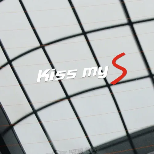 Miniatura 8 de 60CM/23.6" Kiss My S - Adhesivo de vinilo reflectante para ventana Mini Cooper R56 R57 R50 R52 F55 F56 F60 F54 F57 R60 R61 Accesorios