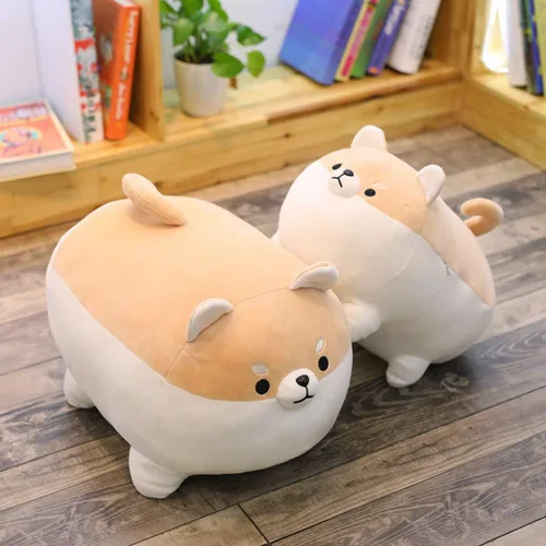Miniatura 6 de Almohada grande de peluche con forma de perrito, Shiba Inu, Corgi, juguete para niño, niña Marrón