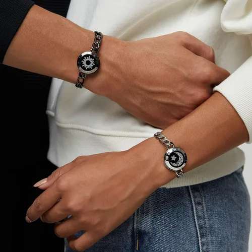 Miniatura 12 de TOTWOO Long Distance Touch Bracelets for Couples, Vibration & Light up for Love Couples Bracelets Long Distance Relationship Gifts for Girlfriend