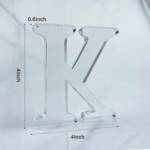 Miniatura 2 de Letras acrílicas diseñables de 4 pulgadas, letras acrílicas sin terminar para decoración de pared, letras decorativas de pie, rebanadas, decoración