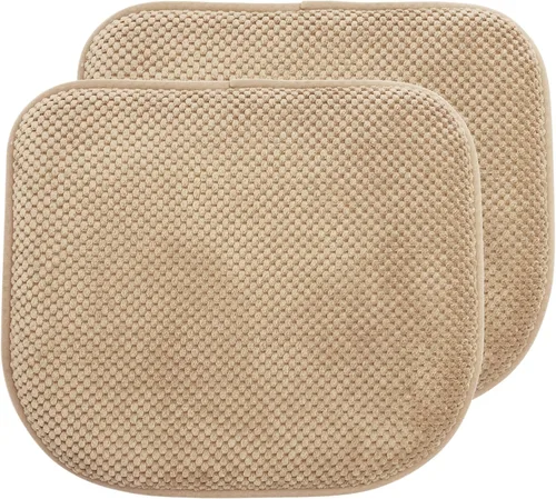 Miniatura 11 de Cojines de asiento de espuma marrón para sillas de cocina, almohadillas para sillas de comedor, paquete de 6 cojines antideslizantes para asientos