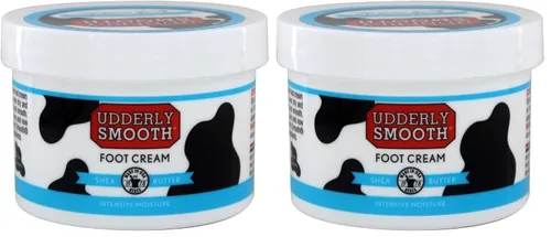 Miniatura 7 de UDDERLY SMOOTH Crema para pies con manteca de karité, ligeramente perfumada, tarro de 8 onzas