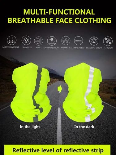 Miniatura 2 de SATINIOR 8 piezas de polaina reflectante para el cuello para hombre, pasamontañas de ciclismo, máscara facial, bandana para el sol para hombre