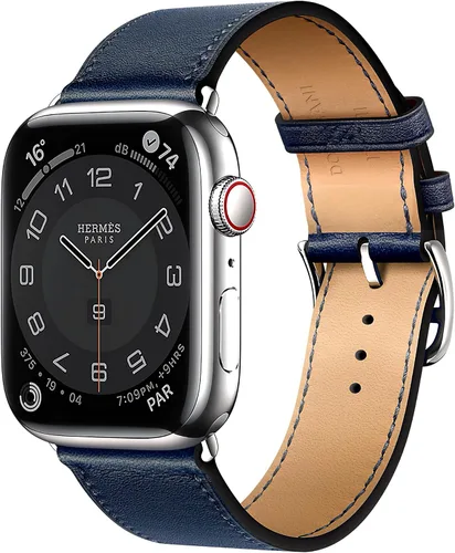 Miniatura 50 de LB1 - Correa de cuero para Apple Watch para mujeres y hombres, SE Ultra 2 de 1.575 in 1.732 in 1.811 in 1.654 in 1.772 in 1.614 in 1.496 in 1.929 in