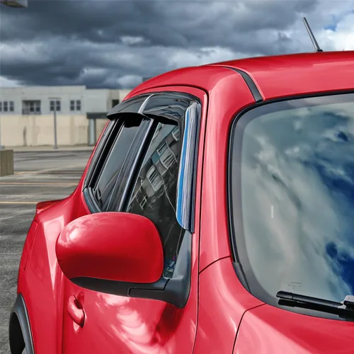 Miniatura 2 de Voron Glass - Protectores de lluvia con cinta adhesiva extra duraderos para Nissan Juke 2011-2017, deflectores de ventana, viseras de ventilación, 4