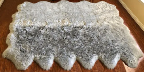 Miniatura 23 de LAMBZY Alfombra sintética de piel de oveja auténtica, con textura inferior gruesa, fuerte, fácil de lavar, resistente a las manchas, perfecta