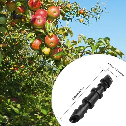 Miniatura 2 de Kalolary 150 conectores de púas rectas de 1/4 pulgadas, accesorio de riego por goteo de 1/4 pulgadas, acoplamiento de púas para riego por goteo