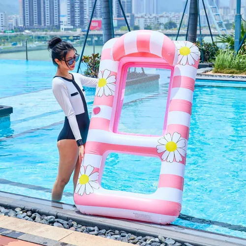 Miniatura 10 de 1 juego de flotadores para tumbonas de piscina para adultos, extra grande, flotadores inflables para piscina, flotadores de agua para piscina, lago