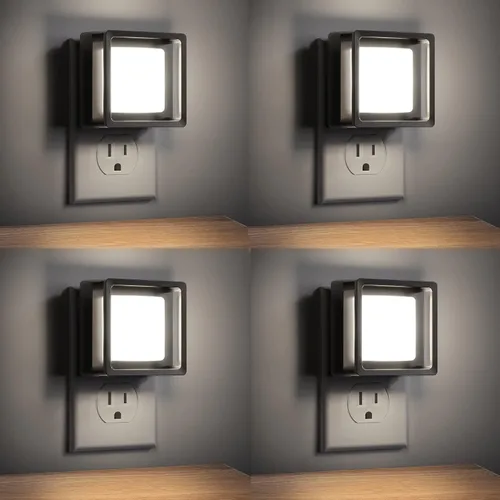 Miniatura 11 de DORESshop Luz nocturna LED, luces nocturnas enchufables a la pared (paquete de 2) con sensor de atardecer a amanecer, luces nocturnas regulables
