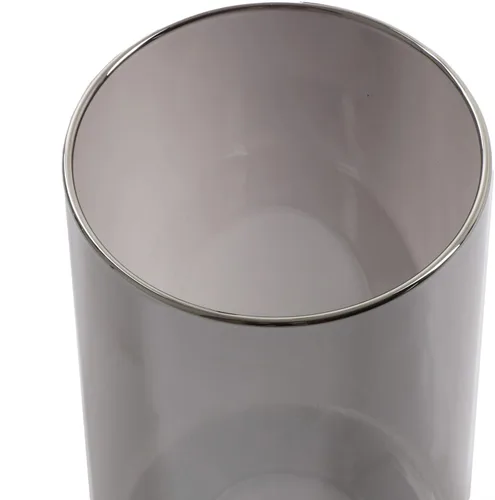 Miniatura 4 de Paquete de 2 pantallas de lámpara de vidrio gris ahumado, pantalla cilíndrica de vidrio brillante industrial de repuesto o globo para lámpara