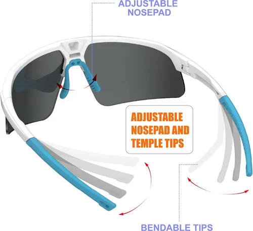 Miniatura 5 de Q217 HD Gafas de sol polarizadas para mujeres y hombres, ciclismo, correr, pesca, senderismo, golf, béisbol, voleibol, deportes al aire libre, Q217