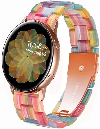 Miniatura 15 de Miimall Correa de resina para Samsung Galaxy Watch 7/6/5/4 1.575 in 1.732 in, 0.787 in de ancho, correa ligera y elegante para Galaxy Watch FE 1.575