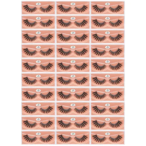 Miniatura 18 de FARRED - Pestañas postizas esponjosas, dramáticas, a granel, mix de 10 estilos, paquete de 50 pares, en cajas individuales, 10-18mm de volumen