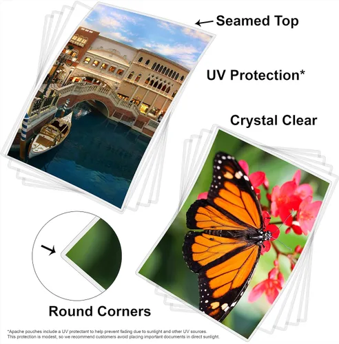 Miniatura 3 de Apache Map Banner Size Laminating Pouches, 3 Mil, 5 Pack, 18 x 120 Inch Pouch Size Laminating Sheets, Thermal Laminator Compatible, Super Clear