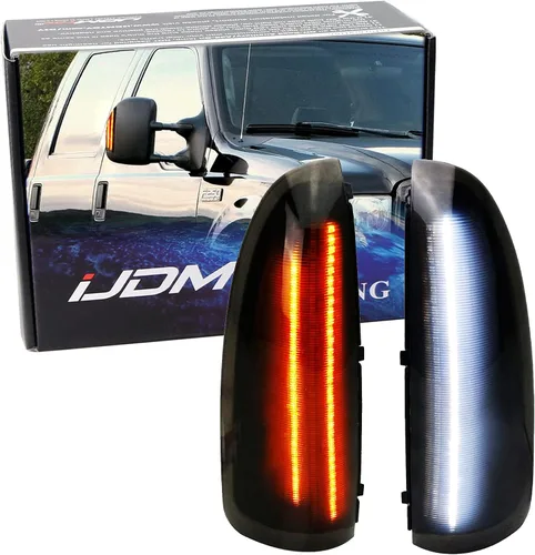 Miniatura 9 de iJDMTOY Switchback - Lámparas marcadoras LED de espejo lateral compatibles con Ford F250 F350 Superduty 2003-2007, Ford Excursion 2000-2005, (2)