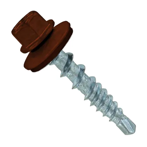 Miniatura 53 de Fasteners Plus ST Fastening Kwikseal Woodbinder Tornillos de Metal a Madera #10 X 1 Burgundy con Arandela de Goma EPDM, 250 Unidades - Diseñados