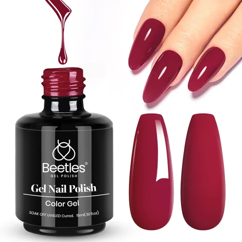 Miniatura 43 de Beetles - Esmalte de uñas de gel verde luminoso que brilla en la oscuridad, esmalte de uñas de gel que se absorbe con lámpara LED UV, arte de uñas