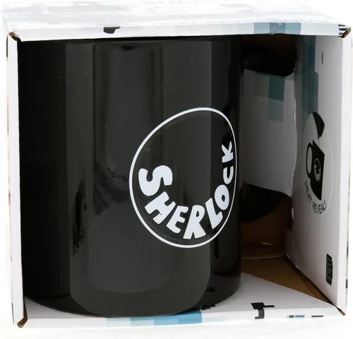 Miniatura 2 de Sherlock Holmes "I Heart Sherlock" Taza de revelación de calor de 12 onzas – Taza de cerámica para café caliente, té, cacao – Gráficos que cambian
