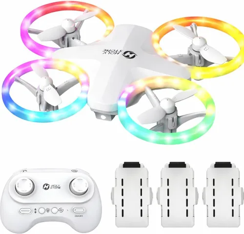 Holy Stone HS180 Drone para niños, dron para principiantes, 3 baterías, fácil de volar, inicio de una tecla, retención de altitud, giros 3D, mosca