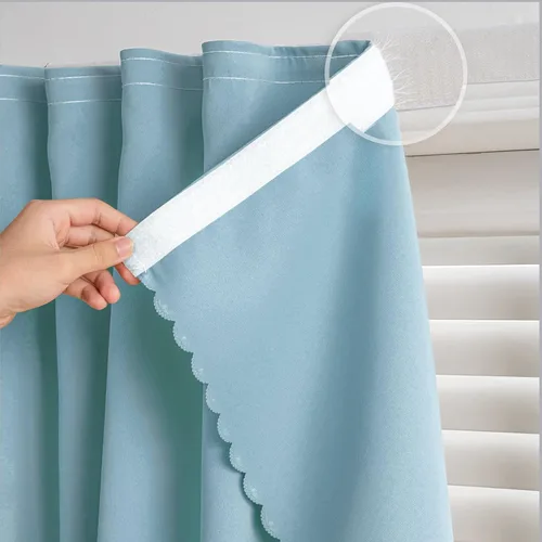 Miniatura 12 de Cortinas autoadhesivas, sin taladrar, sin varilla, cortinas opacas fáciles de instalar para persianas de ventana, dormitorio