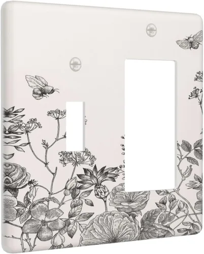 Miniatura 146 de Cubiertas Decorativas para Placas de Interruptor Abstracto Moderno de Mediados de Siglo Arco Boho Sol Dorado Hoja 1 Gang Placa de Pared Cubierta