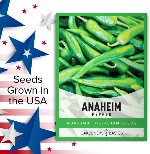 Miniatura 4 de Gardeners Basics, Anaheim Semillas de pimiento para plantar pimientos tradicionales sin OMG Anaheim semillas de plantas para verduras de jardín