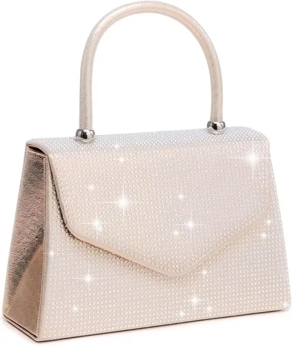 Dasein Bolso de noche para mujer, embragues de fiesta, bolsos de boda, cóctel, baile de graduación, bolsos con purpurina esmerilada