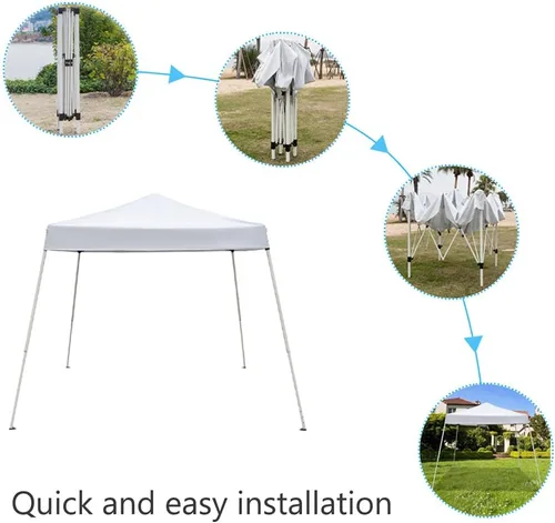 Miniatura 2 de Tiendas de campaña plegables de 8 x 8 pies para fiestas, plegables, ligeras, portátiles, fáciles de instalar para una persona, refugio de cenador