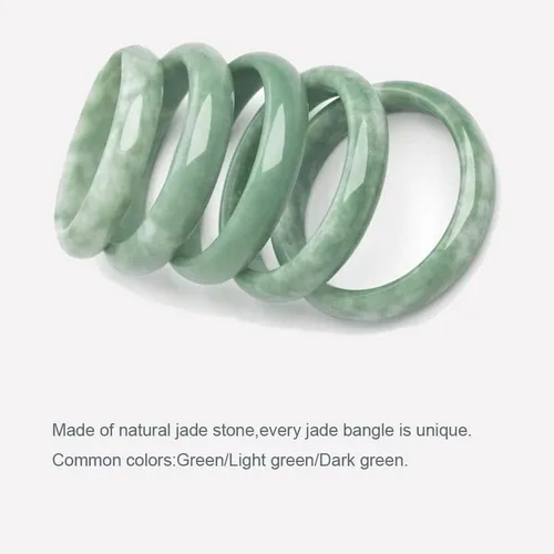 Miniatura 2 de Pulsera de jade natural para mujer, estilo clásico, retro, chino, jade, con certificado y caja de regalo