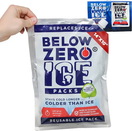 Miniatura 15 de Below Zero Paquetes de hielo reutilizables para enfriadores – Bloques de hielo más fríos de larga duración, paquetes de congelador a prueba de fugas