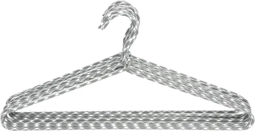 Perchas para ropa, paquete de 10 – Perchas de tela y metal que ahorran espacio, perchas antideslizantes para pantalones y abrigos, artículos