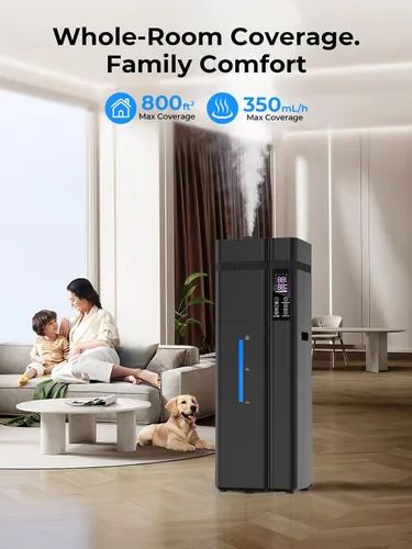 Miniatura 2 de Humidificador de habitación grande de 13L/3.43 galones, cobertura de 800 pies², tiempo de funcionamiento de 100H, control automático de humedad