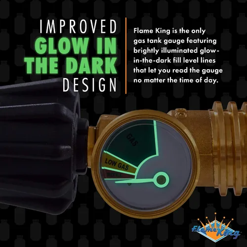 Miniatura 4 de Flame King - Indicador de nivel de tanque de propano, detector de fugas, manómetro de presión de gas codificado por color que brilla