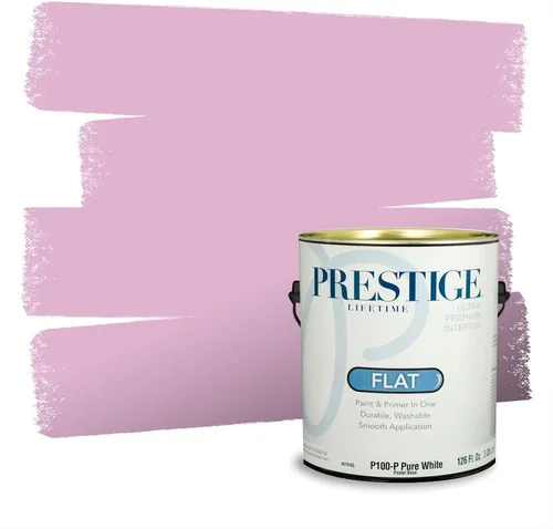 Miniatura 494 de Prestige Paints Pintura exterior e imprimación en uno, 1 galón, plano, coincidencia comparable de Valspar* Amber Rose*