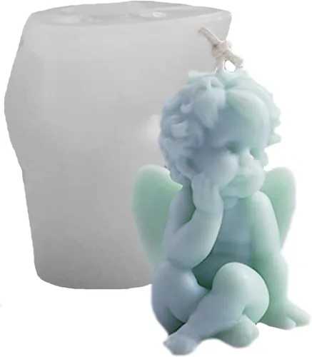 Miniatura 10 de Moldes de silicona para velas de ángel de varios estilos, moldes de silicona para velas de ángel bebé, molde de silicona para decoración