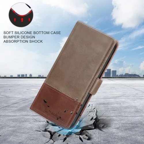 Miniatura 7 de KEZiHOME Funda tipo cartera de piel auténtica para Samsung Galaxy Note 10 Plus 5G con bloqueo RFID y ranura para tarjeta de crédito, soporte