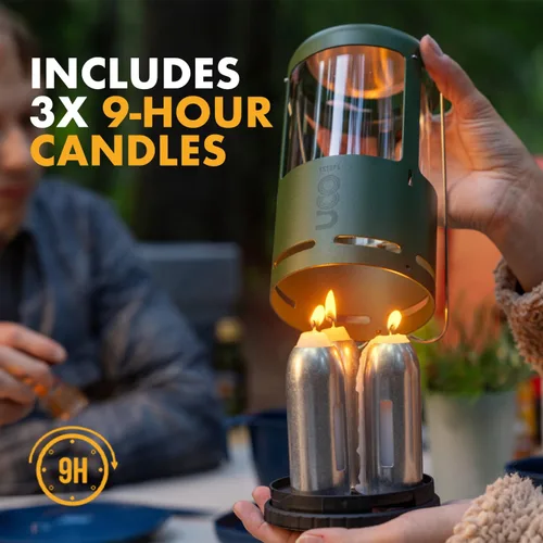 Miniatura 4 de UCO Candlelier Farol de Velas, Faroles de Velas para Velas Reales, Equipo Perfecto para Exteriores para Acampar o para Cortes de Energía, Incluye 3