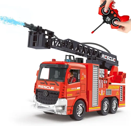 Miniatura 8 de MQDMINI Juego de juguetes de excavadora y camión volquete con control remoto, vehículos de construcción RC con barricadas, señales de tráfico, rocas