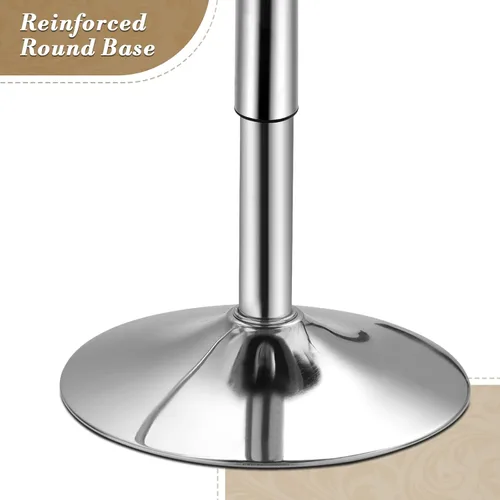 Miniatura 8 de Athena Collection Mesa redonda de bar de 27.5 a 36 pulgadas de altura ajustable, mesa de cóctel de altura de barra con base de metal giratoria, mesa