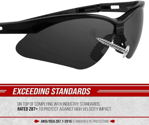 Miniatura 2 de Glove Station Optic Max Safety Glasses for Men & Women, Scratch-Resistant Eye Protection for, Hunting & Construction Gris