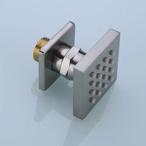 Miniatura 4 de Chorro de ducha de latón macizo con chorro de ducha ajustable para masaje lateral de spa, juego de ducha montado en la pared, acabado cuadrado